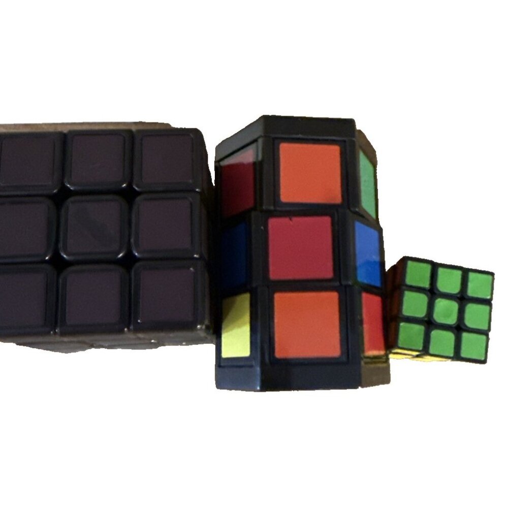 3 Lot Rubik's 3x3 Phantom Cube, Mini Cube, McDonald’s Rubix Pyramid - Picture 3 of 8